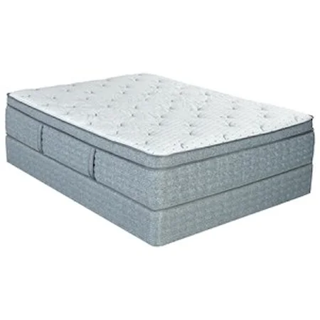 Twin Extra Long 13" Plush Euro Top Pocketed Coil Mattress and Nordic Wood Foundation